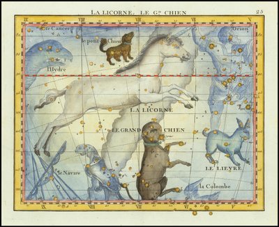1776 - John Flamsteed - La Licorne, Le Grand Chien (Monoceros  Canis Major) av John Flamsteed
