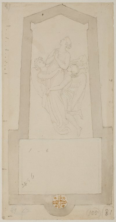En bortgången ande upplyft av två änglar av John Flaxman