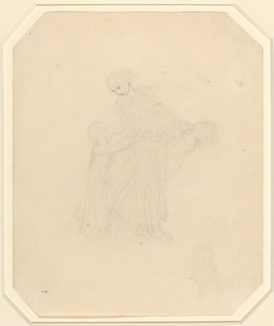 Vuxen och två barn av John Flaxman