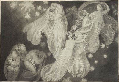 Änglar leder en själ till himlen av John Flaxman
