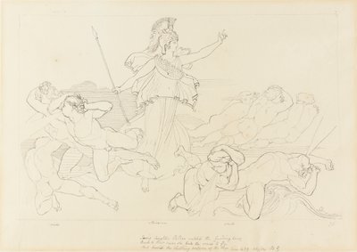 Athena och vindarna av John Flaxman