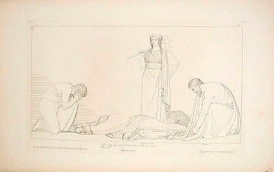 Klytaimnestra och kören av John Flaxman