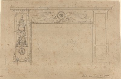 Design för skorstenen i tronrummet, Buckingham Palace av John Flaxman