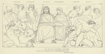 Furier, Cerberus, Pluto, Proserpine, Harpies, Döden av John Flaxman