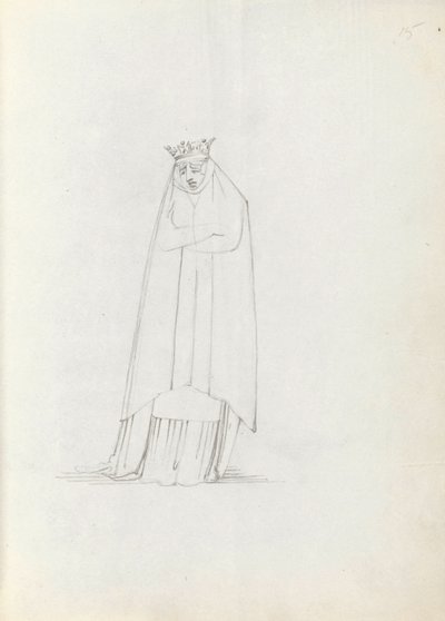 Mrs Siddons som Constance, 1783 (penna, bläck och tvätt på papper) av John Flaxman
