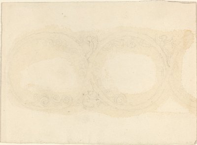Dekorativ kantdesign med bevingade kvinnofigurer av John Flaxman