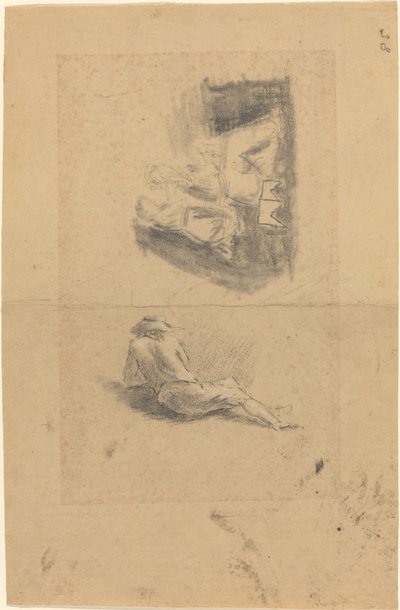 Liggande Man; Två kvinnor av John Flaxman