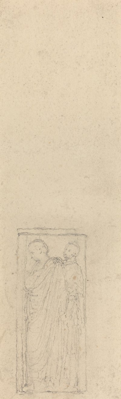 Relief med två klädda figurer av John Flaxman