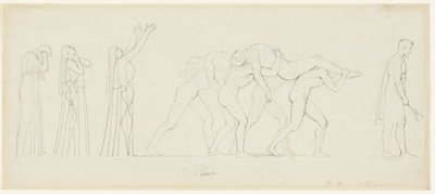 Sju hövdingar mot Thebe av John Flaxman
