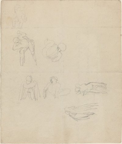 Ark med figurstudier av John Flaxman