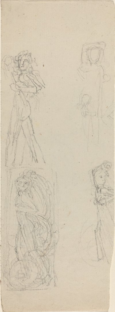 Studieblad [recto and verso] av John Flaxman