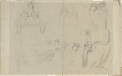 Studieblad [recto and verso] av John Flaxman