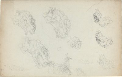 Studieblad [recto and verso] av John Flaxman