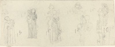 Studieblad [recto and verso] av John Flaxman