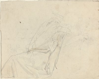 Studieblad [recto and verso] av John Flaxman