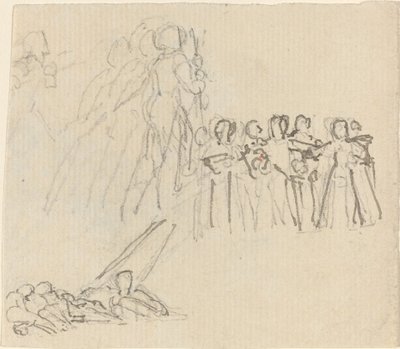 Studieblad [recto and verso] av John Flaxman