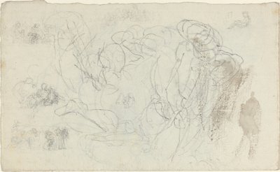 Studieblad [recto and verso] av John Flaxman