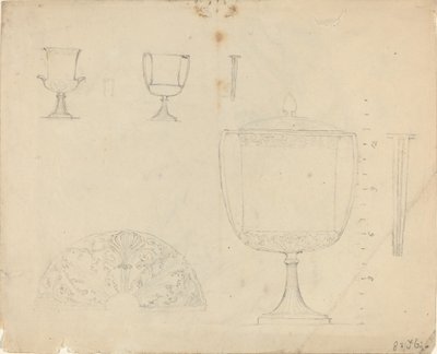 Studieblad [recto and verso] av John Flaxman