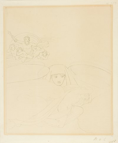 Sömn som flyr från Zeus vrede av John Flaxman