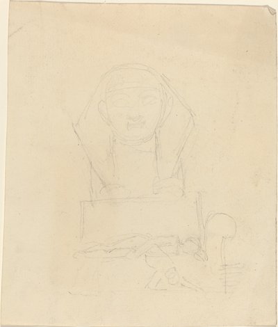 Sfinx med liggande figurer i förgrunden av John Flaxman