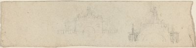 Studies for a Triumphal Arch Surmounted by Britannia [recto and verso] av John Flaxman