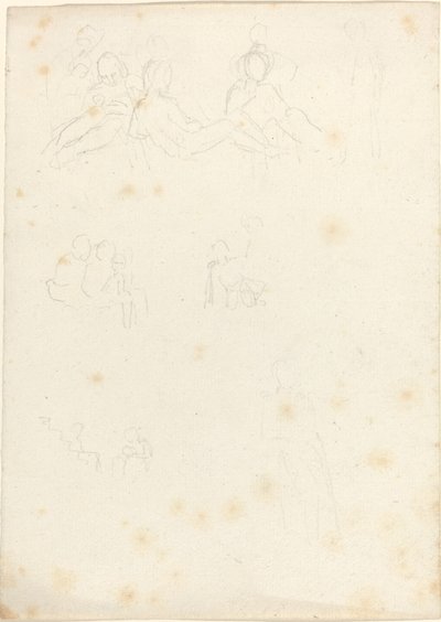 Studier av sittande och liggande figurer av John Flaxman