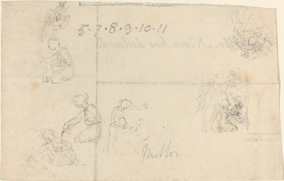 Studier av knästående kvinnor av John Flaxman