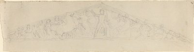 Studie för rekonstruktion av West Pediment of the Parthenon av John Flaxman