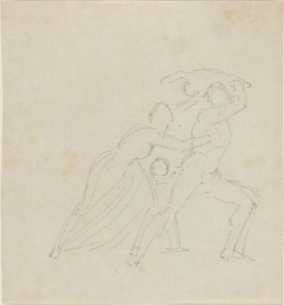 Studie för "The Fury of Athamas" av John Flaxman