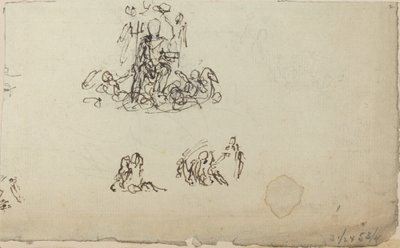 Studie av Neptunus och havets varelser (?) av John Flaxman