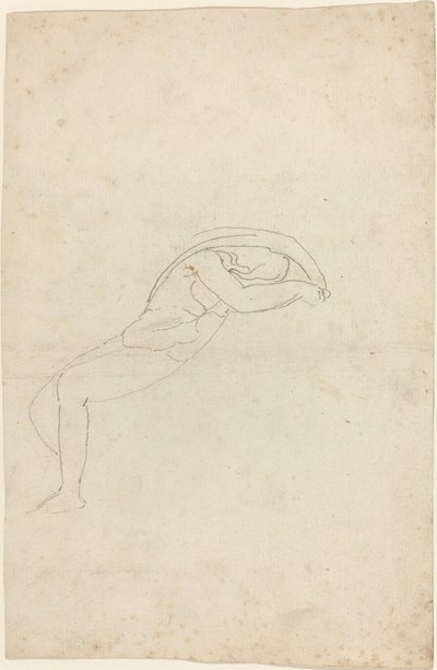Studie av en halvt liggande figur av John Flaxman