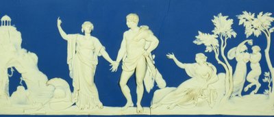 The Choice of Hercules, plakett av Wedgwood (jasperware) av John Flaxman