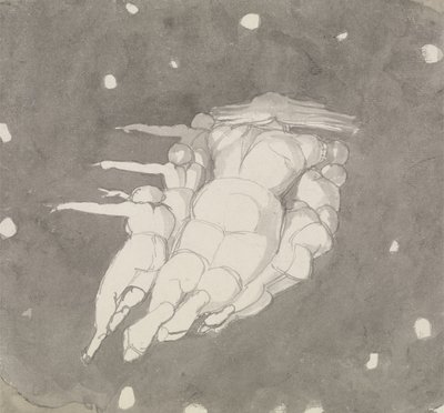 The Creation of the Heavens, ca 1790 (penna och bläck med tvätt på papper) av John Flaxman