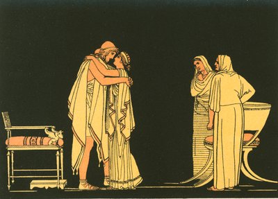 Mötet mellan Ulysses och Penelope av John Flaxman