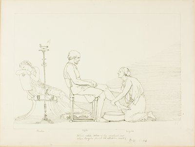 Ulysses, Penelope och Euryclea av John Flaxman