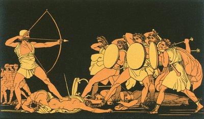 Ulysses dödar friarna av John Flaxman