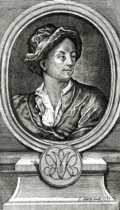 Matthew Prior, graverad av J. Clark, 1722 av John Francis Rigaud