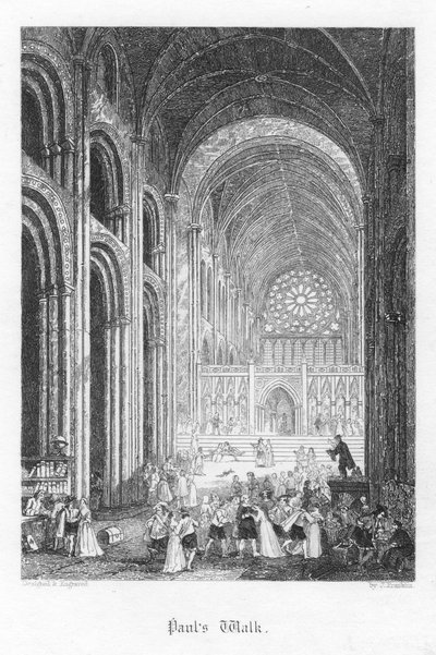 Scen från Old St Pauls av William Harrison Ainsworth, 1855 av John Franklin