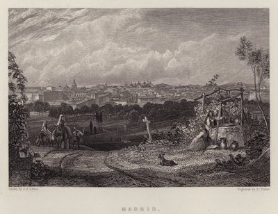 Madrid (färg litho) av John Frederick (after) Lewis