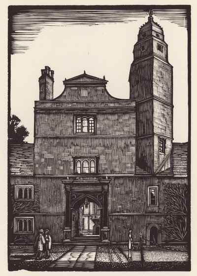 Cambridge: Caius (träsnitt) av John Frederick Greenwood