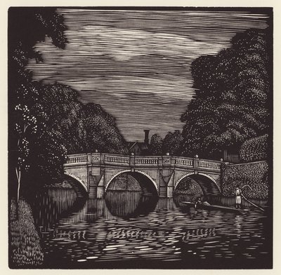 Cambridge: Clare Bridge (träsnitt) av John Frederick Greenwood