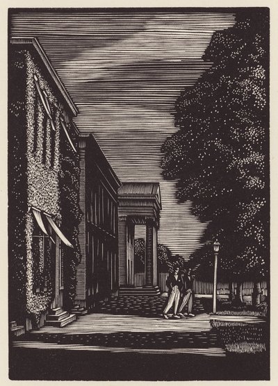Cambridge: Downing (träsnitt) av John Frederick Greenwood