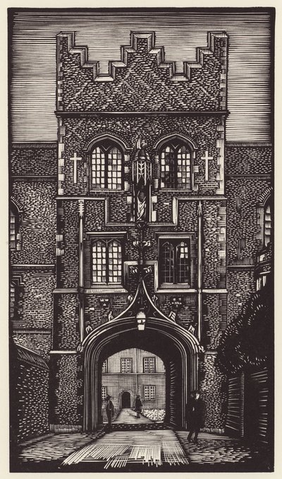 Cambridge: Jesus (träsnitt) av John Frederick Greenwood