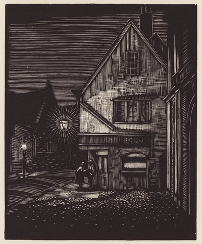 Cambridge: Peas Hill (träsnitt) av John Frederick Greenwood