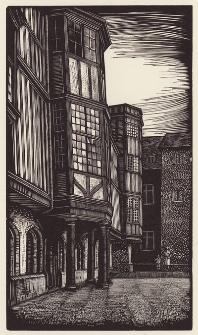 Cambridge: Queens" (träsnitt) av John Frederick Greenwood
