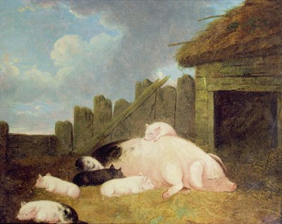 Så med smågrisar i stugan av John Frederick Herring Junior