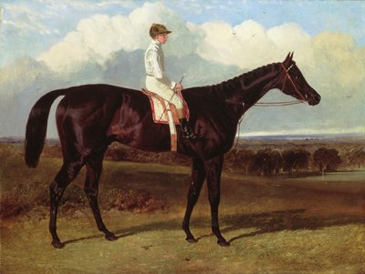Jonathan Wild en Dark Bay Race Horse, i Goodwood, T.Ryder up, 1846 av John Frederick Herring Senior