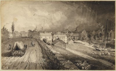 Kvarnstad i Connecticut av John Frederick Kensett