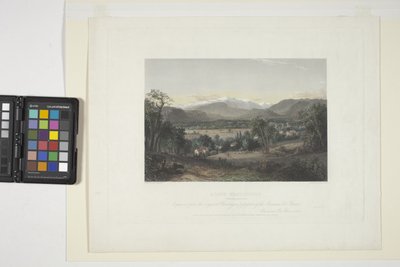 Mount Washington från The Valley of Conway (handfärgad gravyr) av John Frederick Kensett