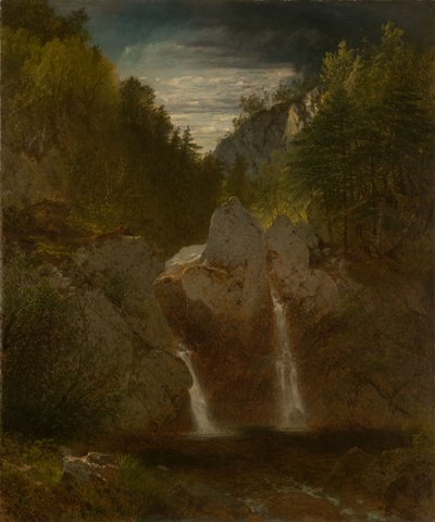 Klippbassäng, Bash Bish Falls av John Frederick Kensett